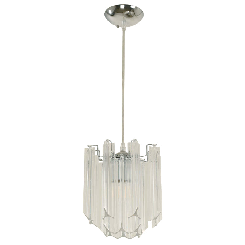LAMP. COLGANTE CROMO 1L E27 40W