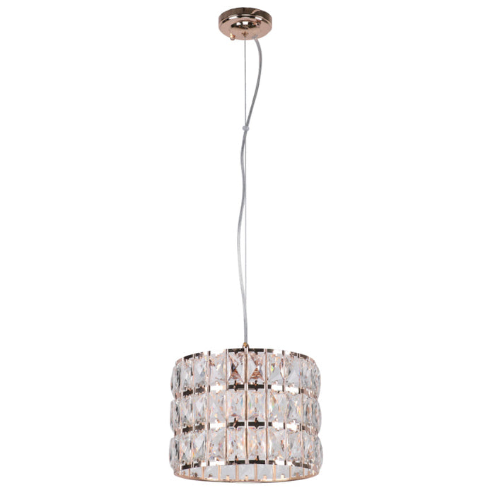 LAMP. COLGANTE DORADO 1L E27 60W