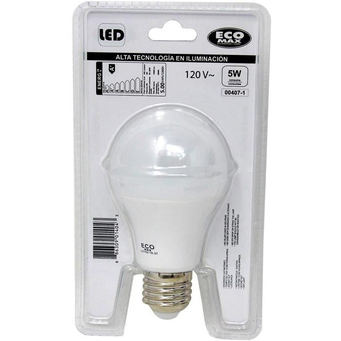 BOMBILLO LED A60 E27 5W 120V 6500K ATENUABLE