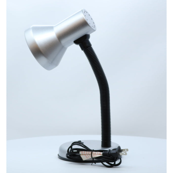 LAMP. ESCRITORIO PLATEADO Y NEGRO 1L E27 40W