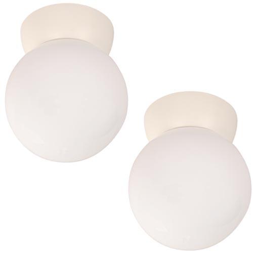 LAMP. TECHO BLANCO 1L E27 25W (2 PIEZAS)