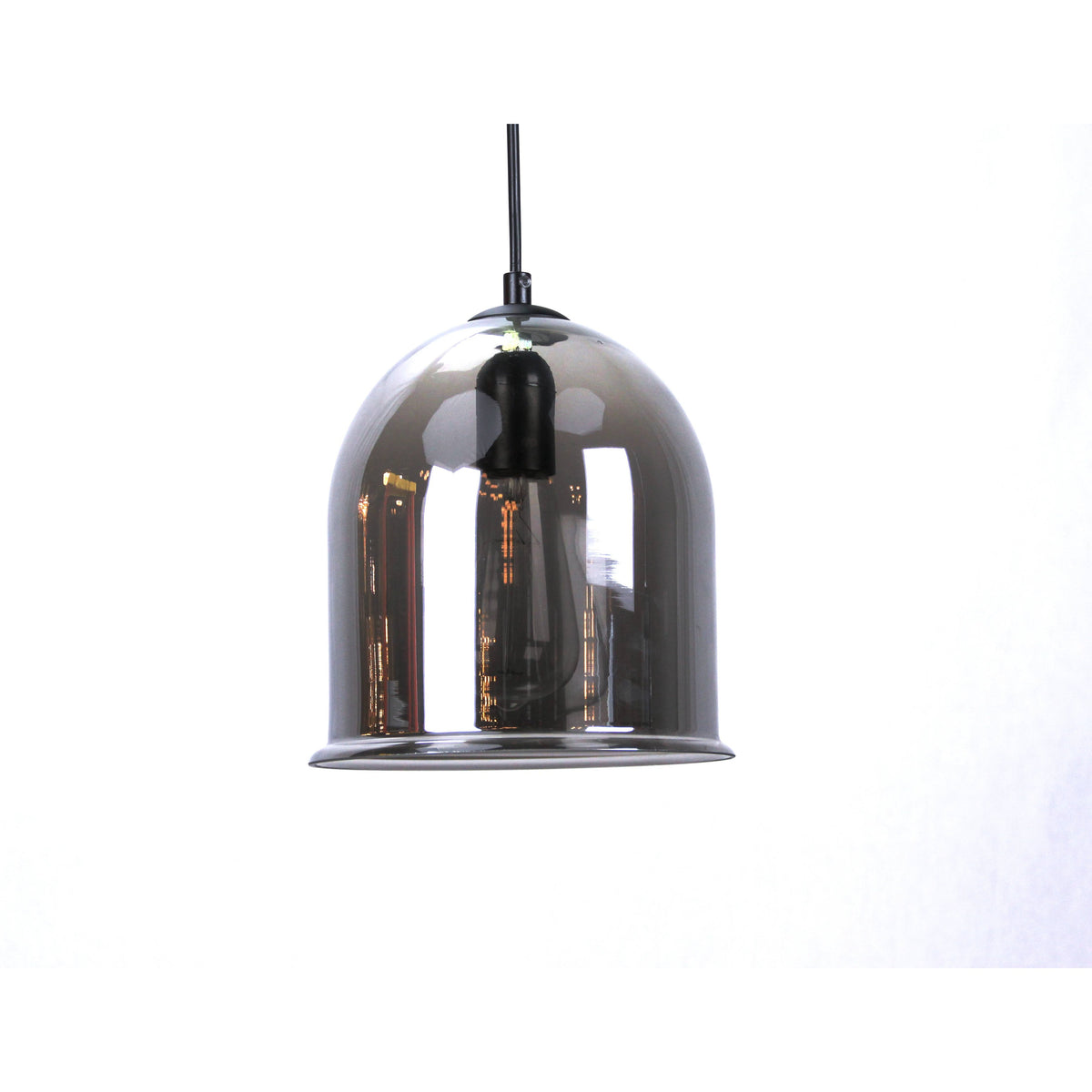 Lámpara Colgante Negro 1L E27 60W (Bombillo Incluido)