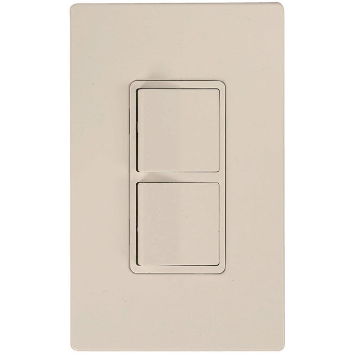 INTERRUPTOR DOBLE BLANCO 120-277V 15AMP (TAPA INCLUIDA)