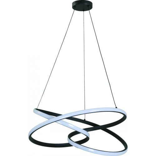 LAMP. LED COLGANTE NEGRO 30W 100-240V 3000/4500/6500K CCT EN EL SWICTH
