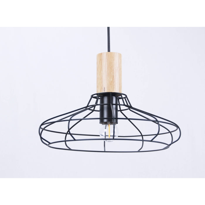 Lámpara Colgante Negro 1L E27 40W