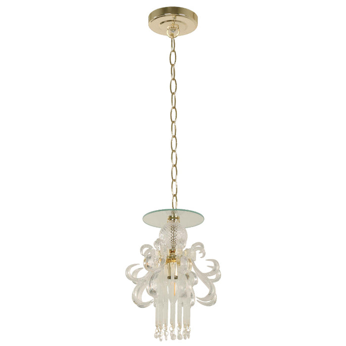 LAMP. COLGANTE BRONCE PULIDO 1L E27 60W
