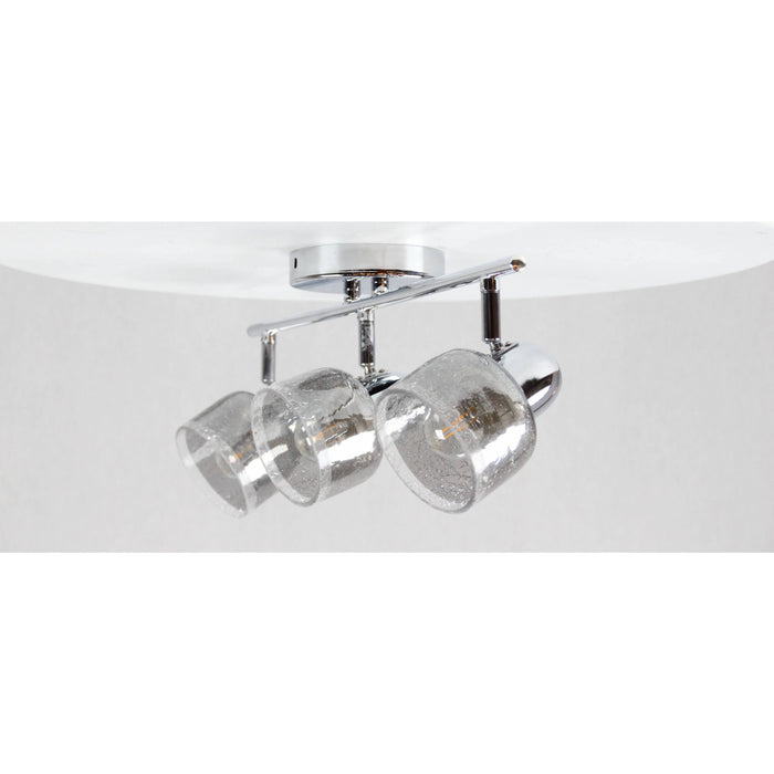 LAMP. TECHO REFLECTORA CROMO 3L E27 40W