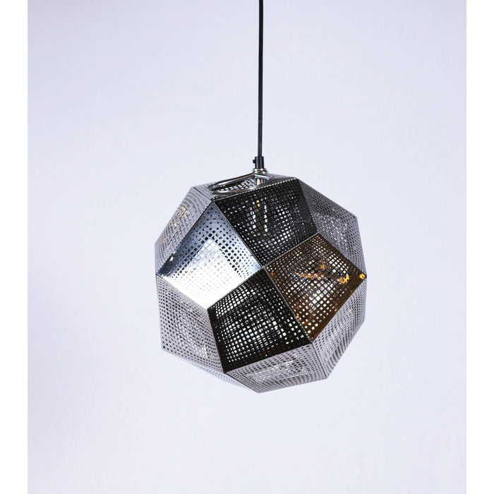 LAMP. COLGANTE COBRE Y NEGRO 1L E27 60W