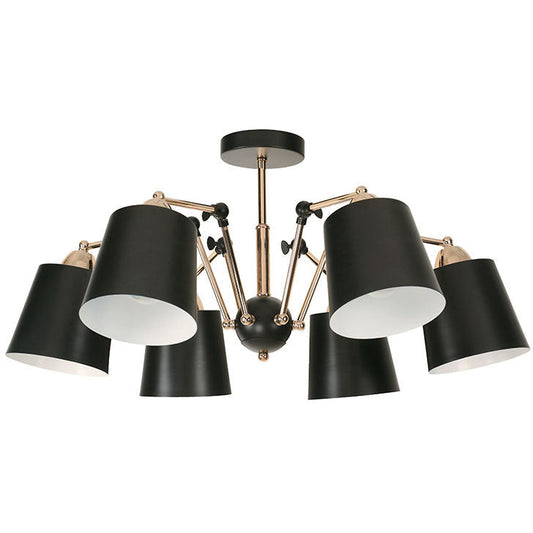 LAMP. TECHO NEGRO DORADO 6L E27 40W