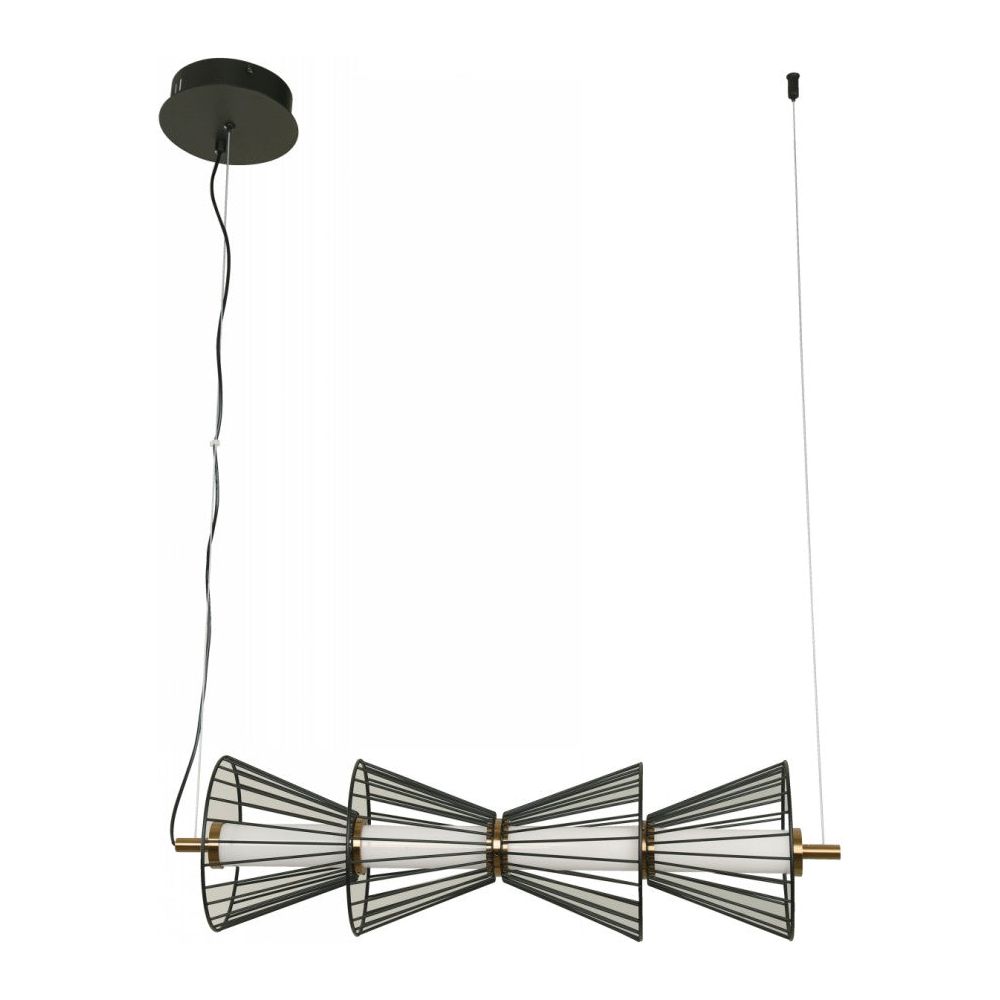 LAMP. LED COLGANTE NEGRO Y BRONCE 18W 100-240V 3000K