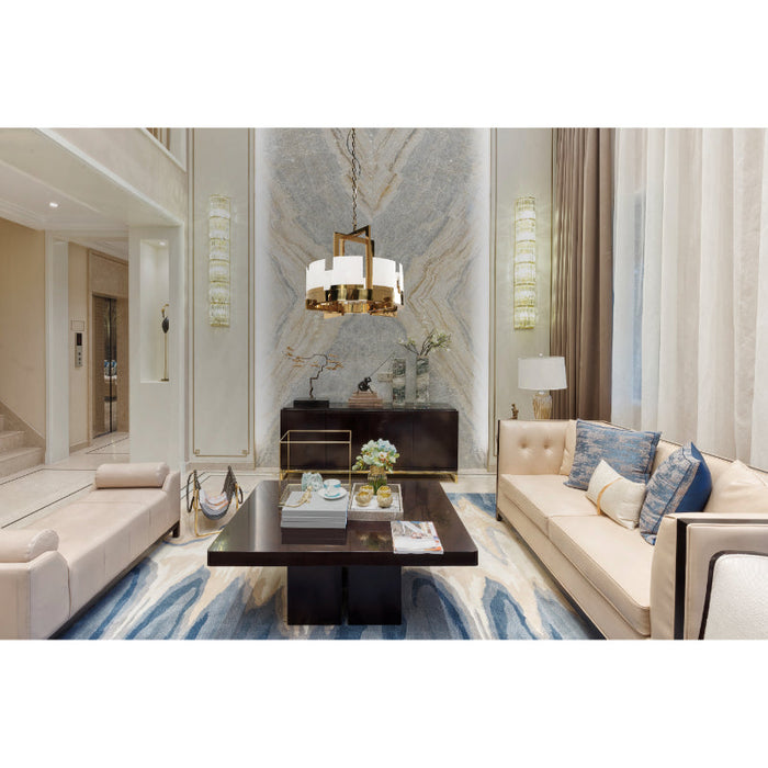 LAMP. COLGANTE DORADO 8L G9 40W