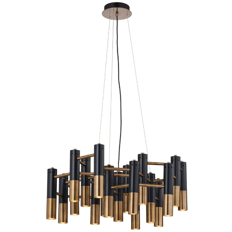 LAMP. COLGANTE NEGRO 19L G9 25W (BOMBILLO LED INCLUIDO)