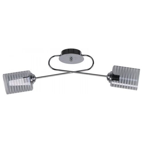Lámpara Techo Cromo 2L E27 60W