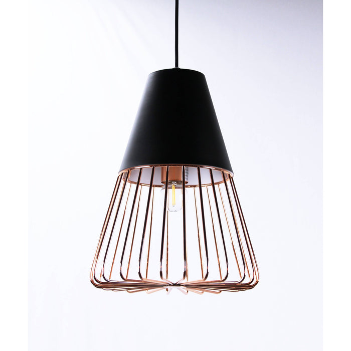 LAMP. COLGANTE NEGRO 1L E27 60W