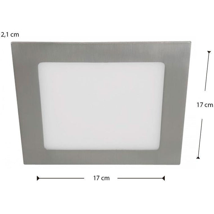 LAMP. LED TECHO NÍQUEL SATINADO 12W 100-277V 6000K