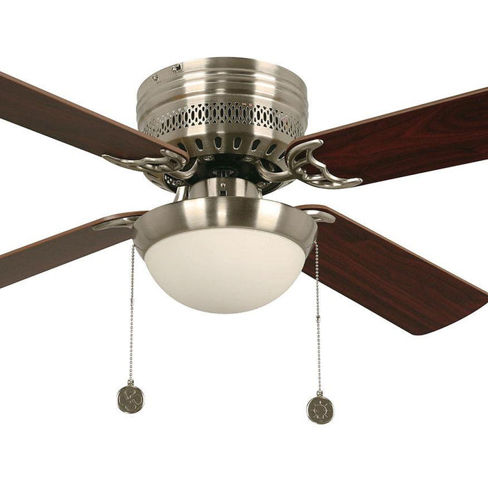 VENTILADOR DE TECHO 42" NÍQUEL SATINADO 1L E27 60W