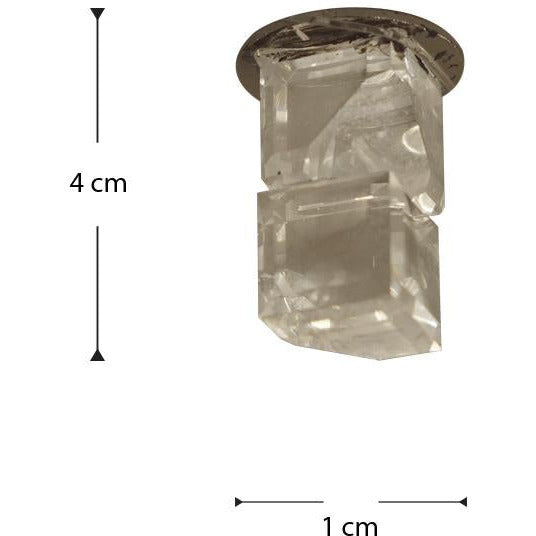 DOBLE CUBO DIAGONAL CRISTAL STATERLED VERSION PLATEADO