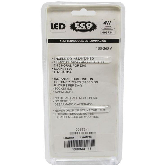 BOMBILLO LED FILAMENTO ST64 E27 4W 100-265V 2700K
