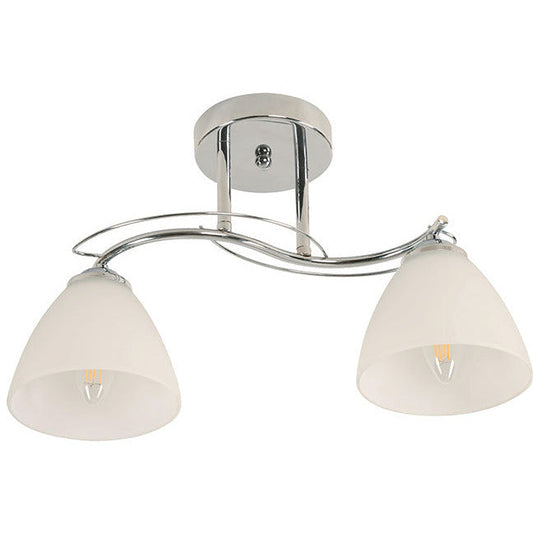 LAMP. TECHO CROMO 2L E27 40W