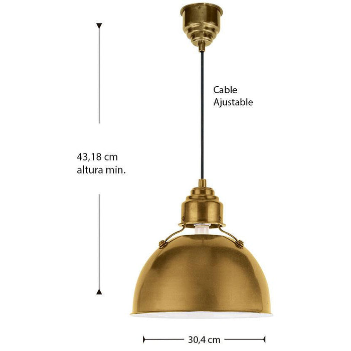 LAMP. COLGANTE EUGENE PEQUEÑA BRONCE 1L E26 150W