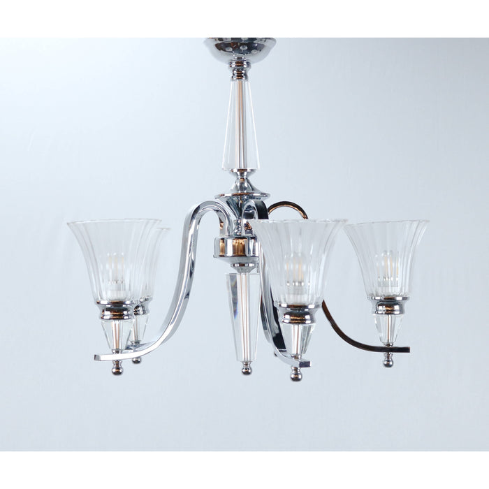 LAMP. COLGANTE CROMO 5L E27 60W
