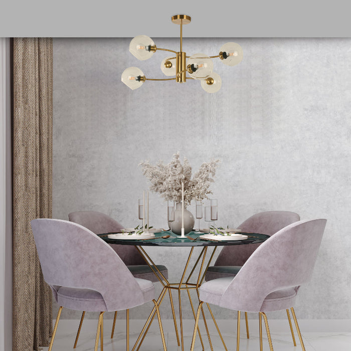 LAMP. TECHO BRONCE 6L E14 40W