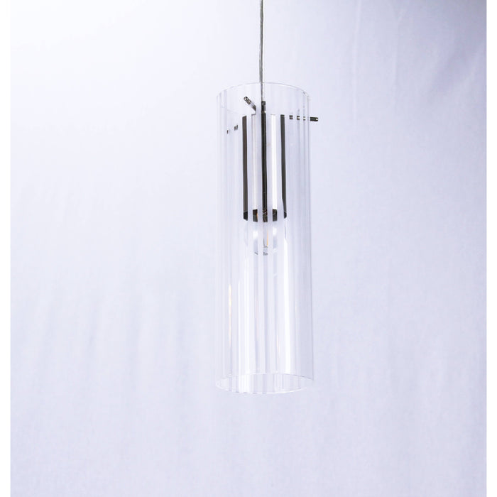 LAMP. COLGANTE NIQUEL SATINADO 1L E27 60W