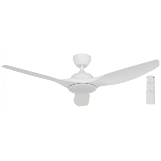 VENTILADOR LED EXT. DE TECHO BLANCO DC 52" 20W 3000/4000/5000K CCT CONTROL REMOTO