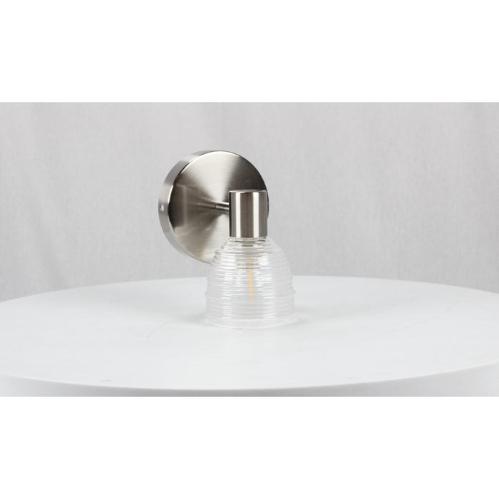 LAMP. TECHO REFLECTORA NÍQUEL SATINADO 1L E14 40W