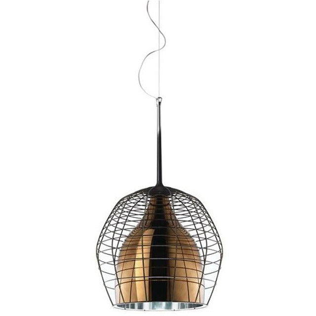 LÁMPARA COLGANTE CAGE SOSPENSIONE PICCOLA 1L BRONCE FOSCARINI