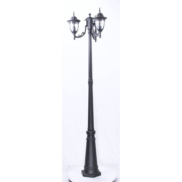 Lámpara Exterior  Poste Negro 3L E27 100W