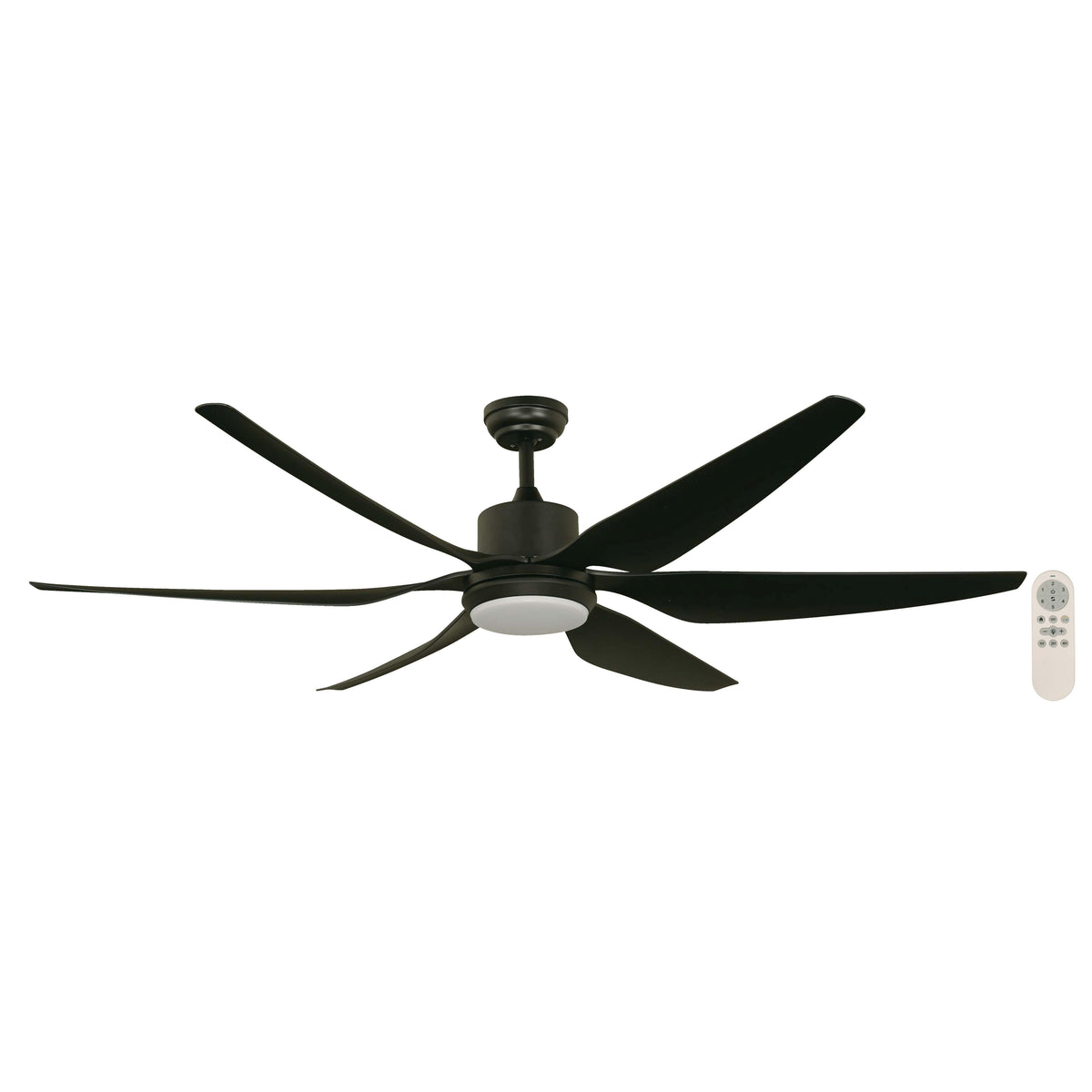 VENTILADOR LED INTELIGENTE DE TECHO 66" NEGRO 24W 3000K/4000K/6000K DC MOTOR