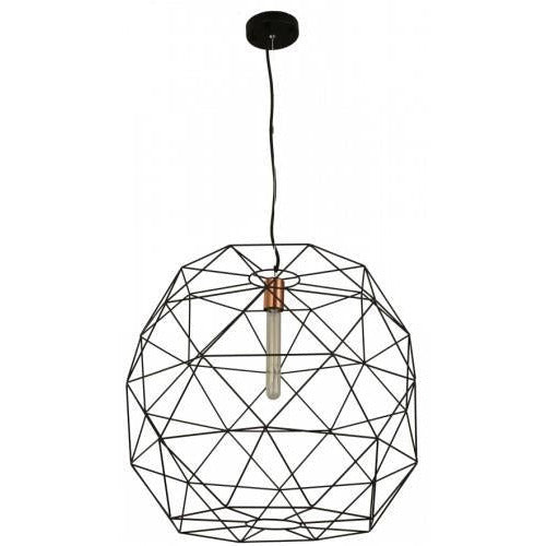 LAMP. COLGANTE NEGRO 1L E27 60W
