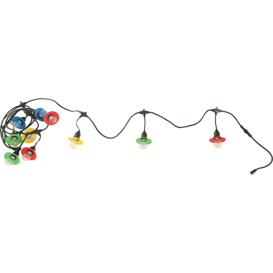 EXTENSION LED NEGRO 5M 10LTS S14 E27 0.5W MULTICOLOR