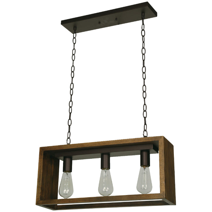 Lámpara Colgante Bronce 3L E26 40W