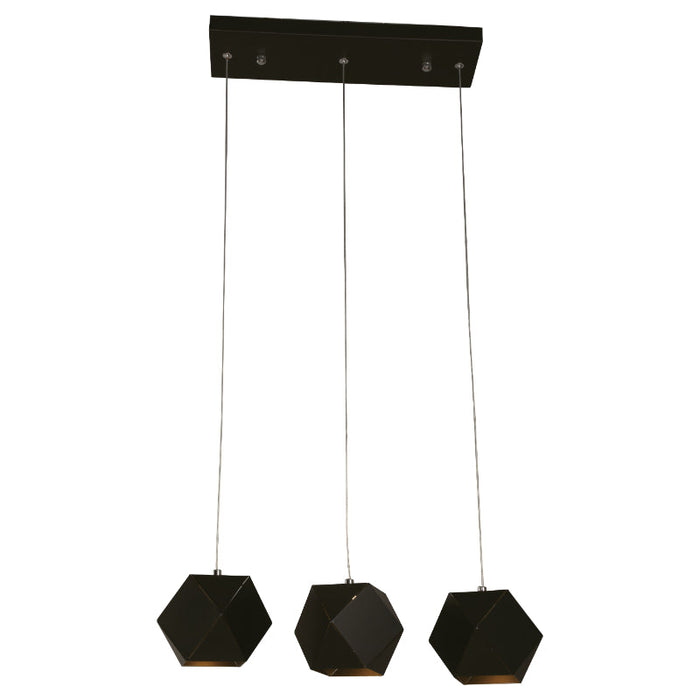 LAMP. LED COLGANTE NEGRO 3L 4W 85-265V 3000K
