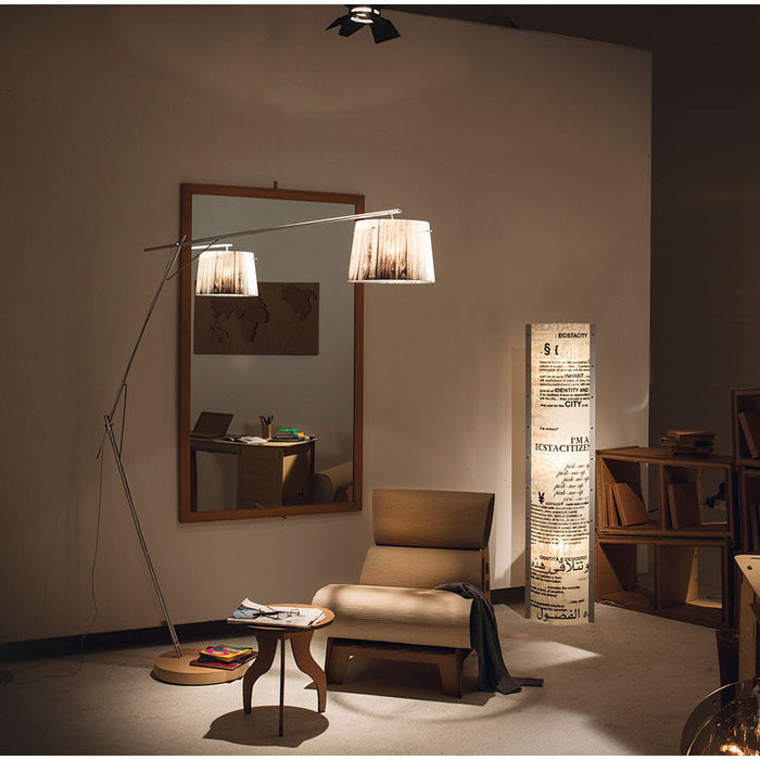 LAMP. PISO WOODY BLANCA 1L E27 12W DIM