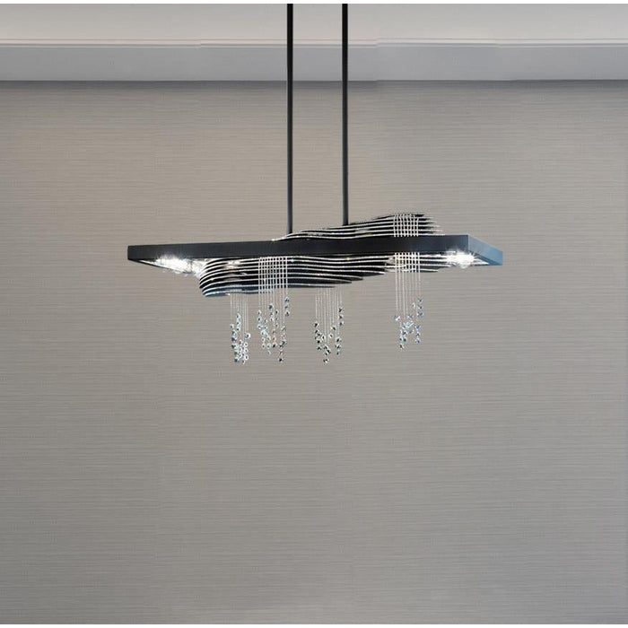 LAMP. LED COLGANTE SEVETTI NEGRO 8L 8W