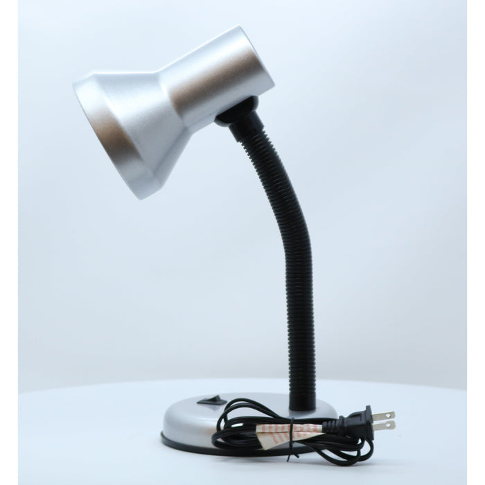 LAMP. ESCRITORIO PLATEADO Y NEGRO 1L E27 40W