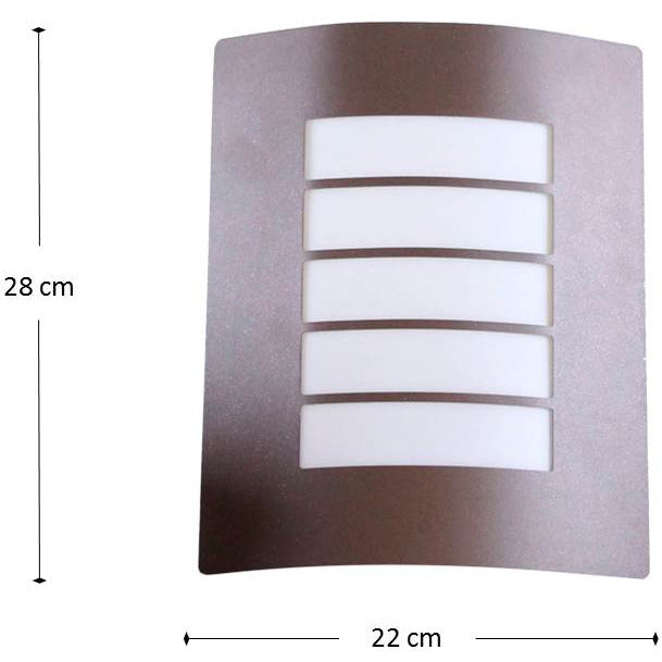 LAMP. EXT. PARED CHOCOLATE 1L E27 40W