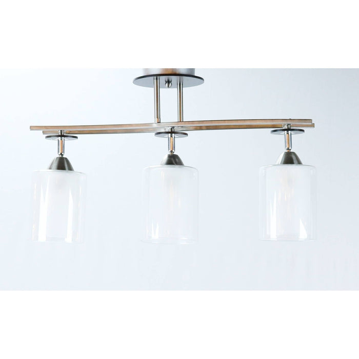 Lámpara Techo Níquel Satinado 3L E27 60W