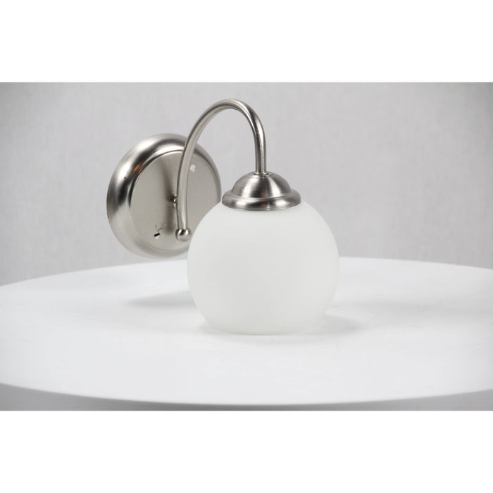 LAMP. PARED NÍQUEL SATINADO 1L E27 60W