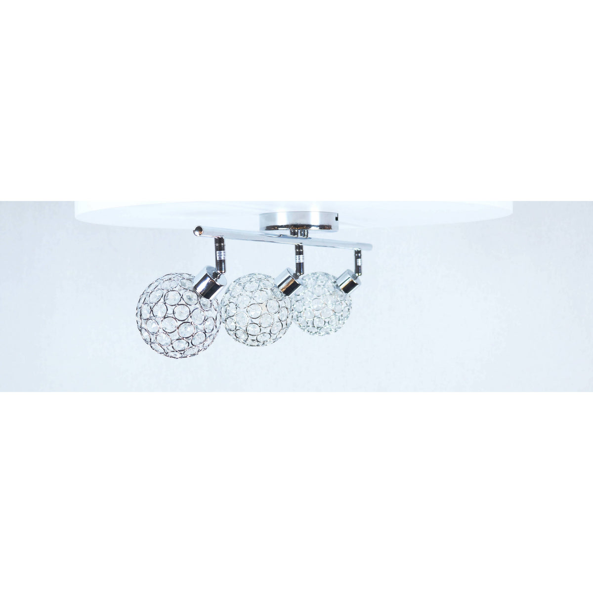 LAMP. TECHO CROMO 3LUCES G9 40W N/B