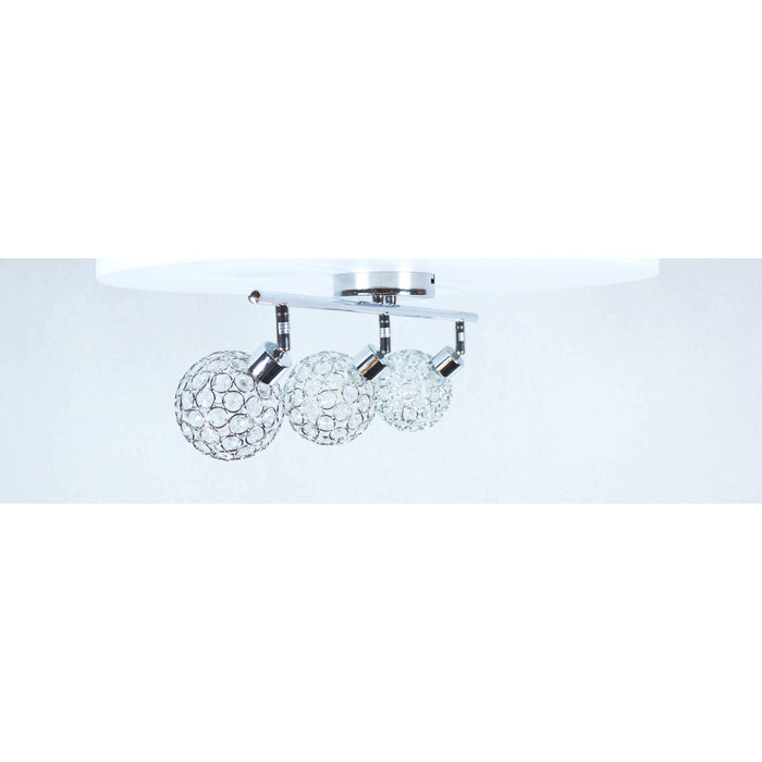 LAMP. TECHO CROMO 3LUCES G9 40W N/B
