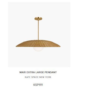 LAMP. COLGANTE MARI EXTRA LARGE RATTAN BRONCE PULIDO 1L E27 60W