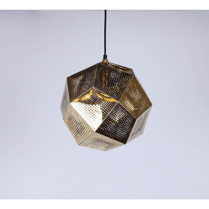 LAMP. TECHO DORADO Y NEGRO 1L E27 60W