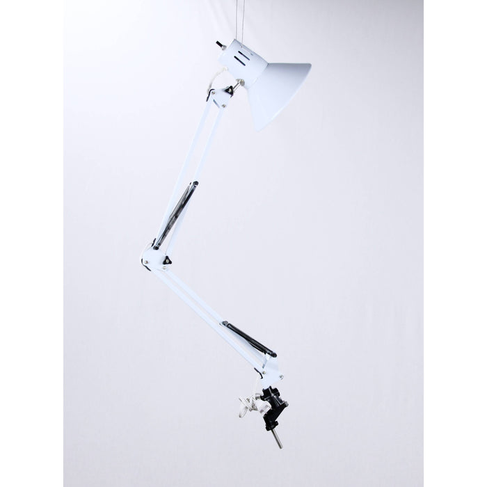 LAMP. ESCRITORIO DE BRAZO FLEXIBLE BLANCO 1L E27 60W