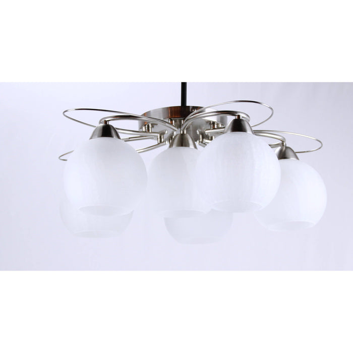 LAMP. TECHO NÍQUEL SATINADO 6L E27 40W