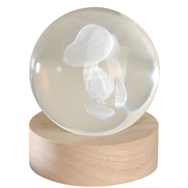 LAMP. LED DE MESA BOLA DE CRISTAL TRANSPARENTE 0.15W 5V RGB