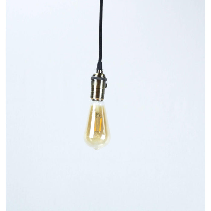 LAMP. COLGANTE BRONCE ANTIGUO 1L E27 60W